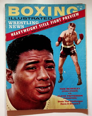 1961 December Boxing Illustrated Wrestling News Magazine Floyd Patterson