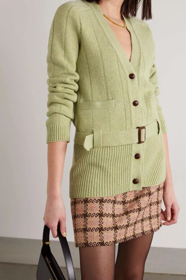 Cardigan à ceinture Gucci vert neuf avec étiquettes