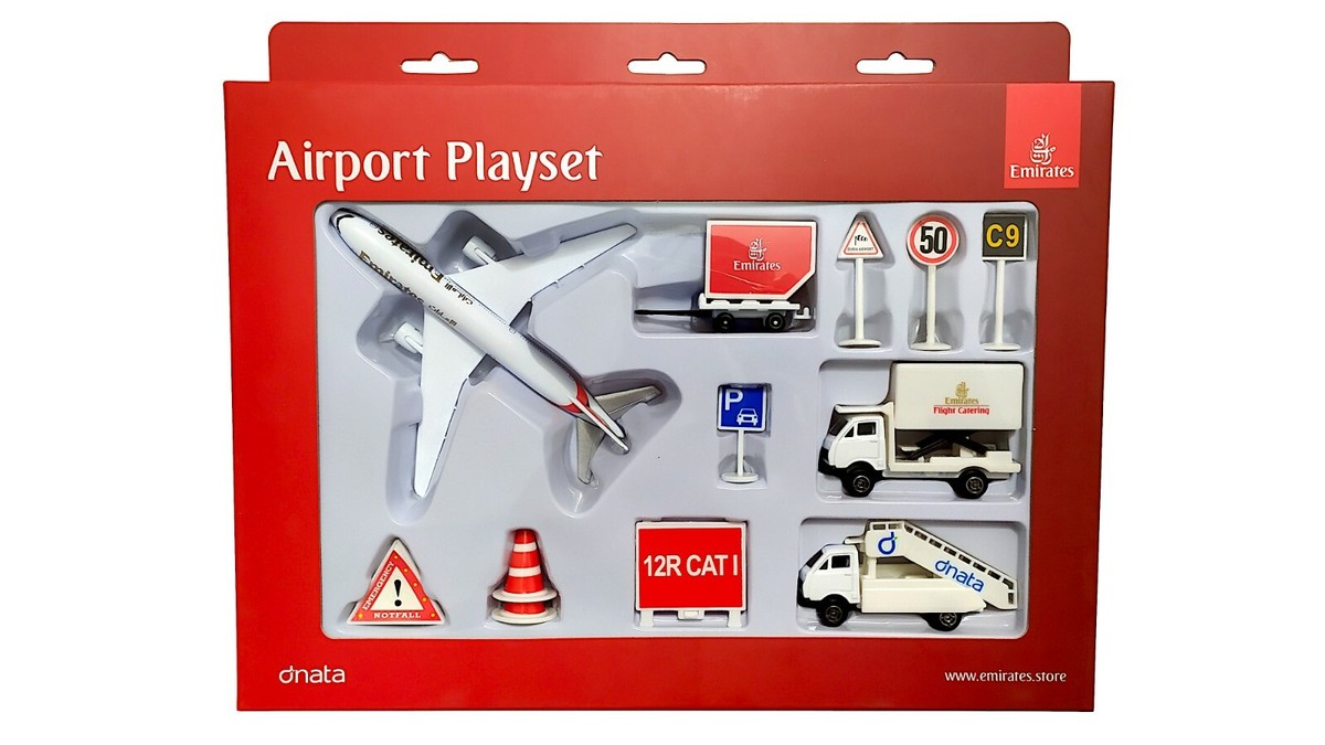 エミレーツ　模型　エアポートプレイセット Emirates Airport Playset Diecast Set gioco modellini aerei
