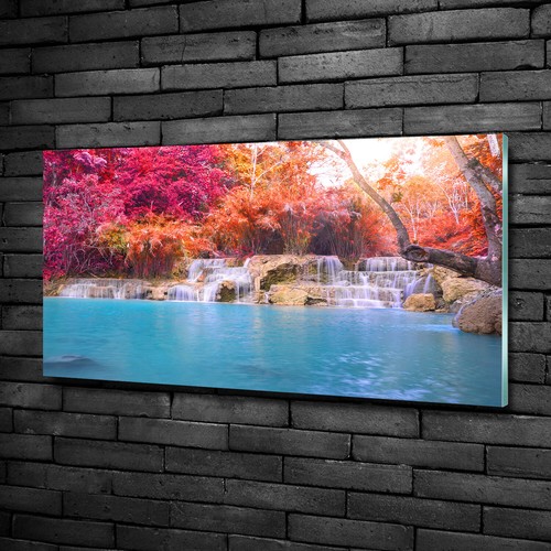 Tableau Sur Verre Trempé Tulup – Chemin Dans La Forêt, 50x100 Cm, Style Moderne