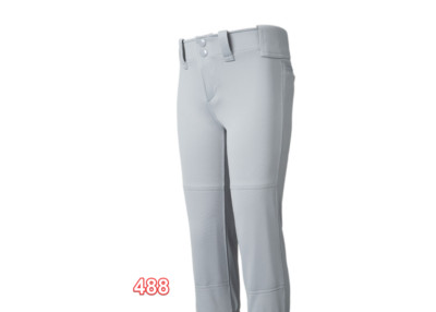 Mizuno Girls Youth Belted Low Rise Fastpitch Softball Pant, Grey, Youth