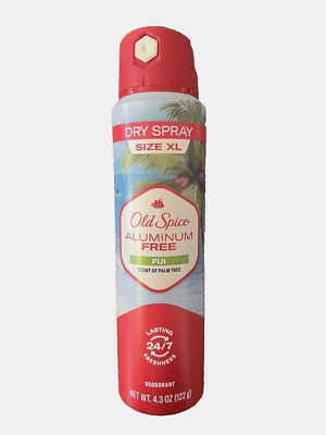 Old Spice Aluminum-Free Dry Spray XL, FIJI Scent Palm Tree 4.3 oz. (Pack of 1)