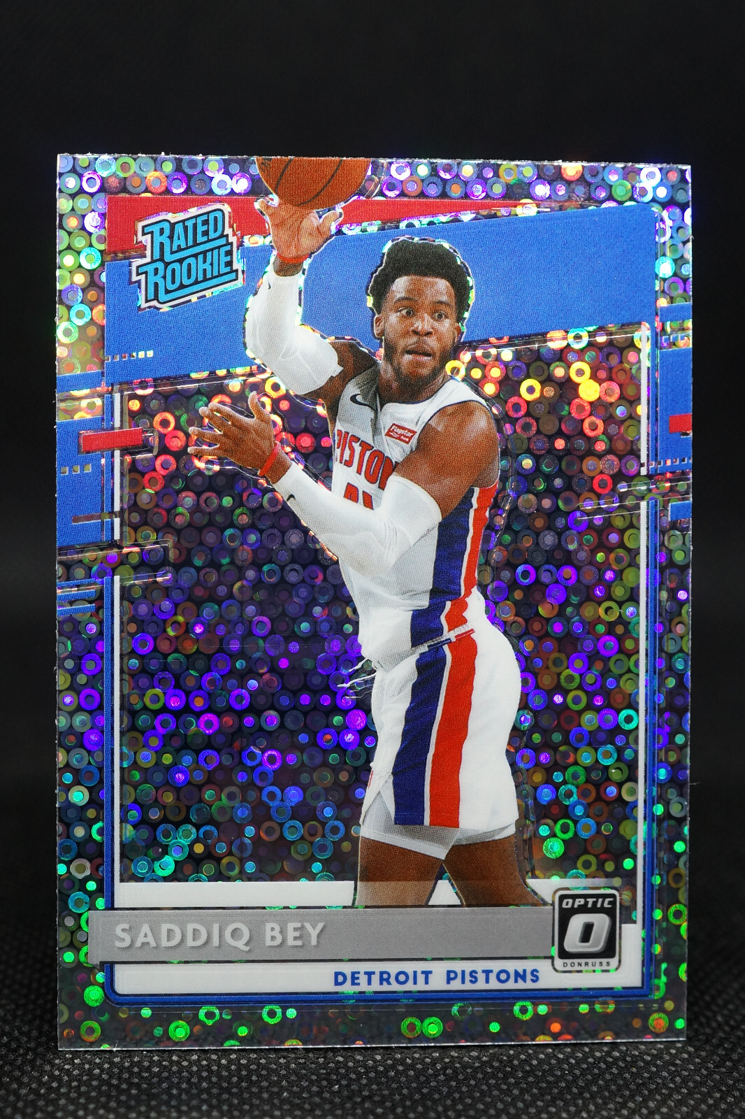 2020 NBA Panini Optic Saddiq Bey Fast Break Disco Rookie #169 Pistons RC Invest