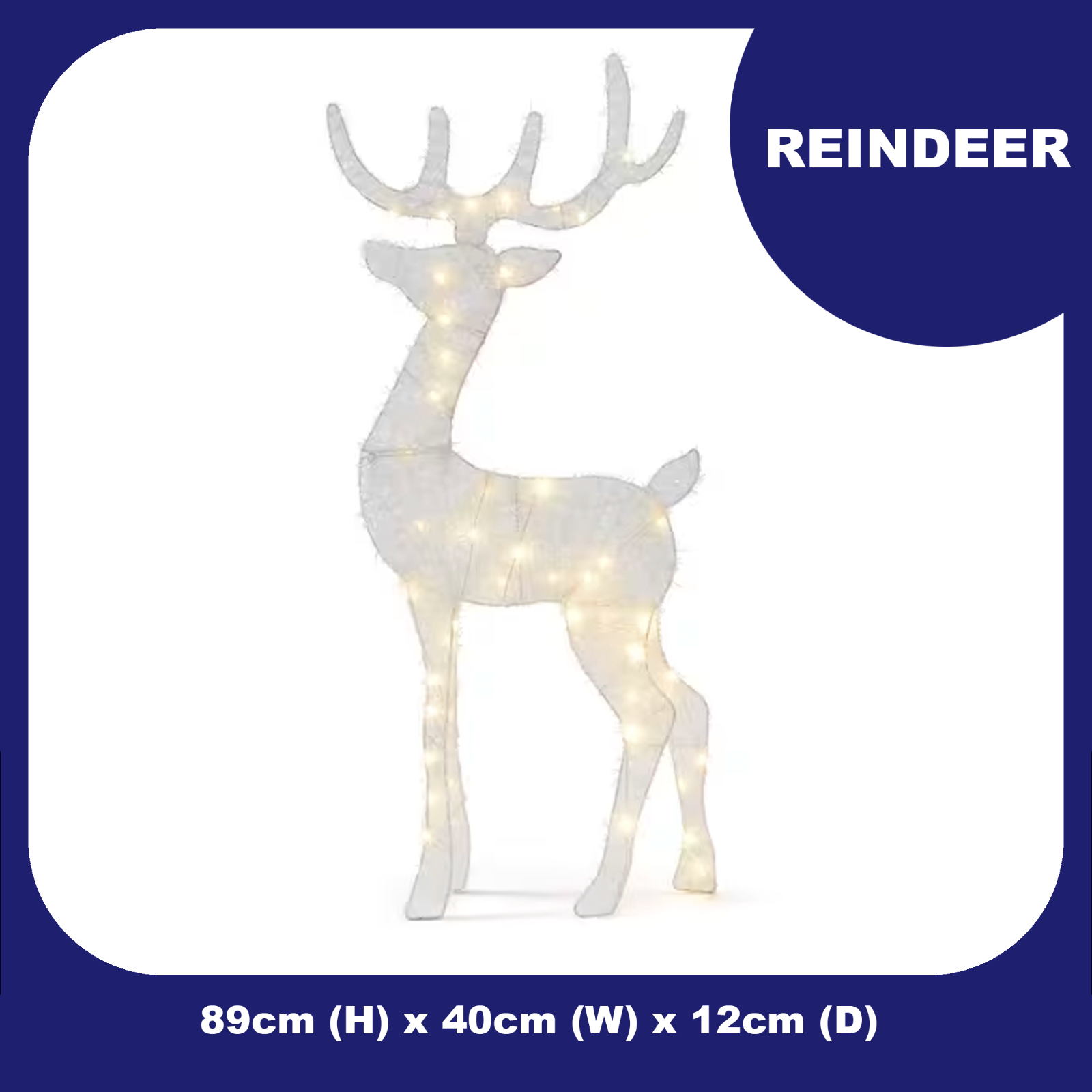 Solar Powered Christmas Lights LED Light 3PCS Reindeer Family Outdoor