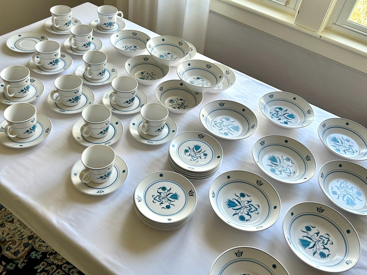 RARE 1960s Vintage LOT Noritake Progression China Blue Haven 50
