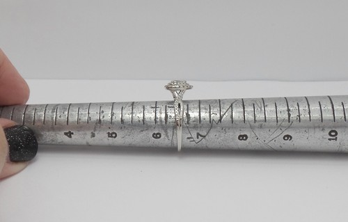 1/2CT Natural Pear Diamond Anniversary Engagement Wedding Ring 14K White Gold - Picture 11 of 11