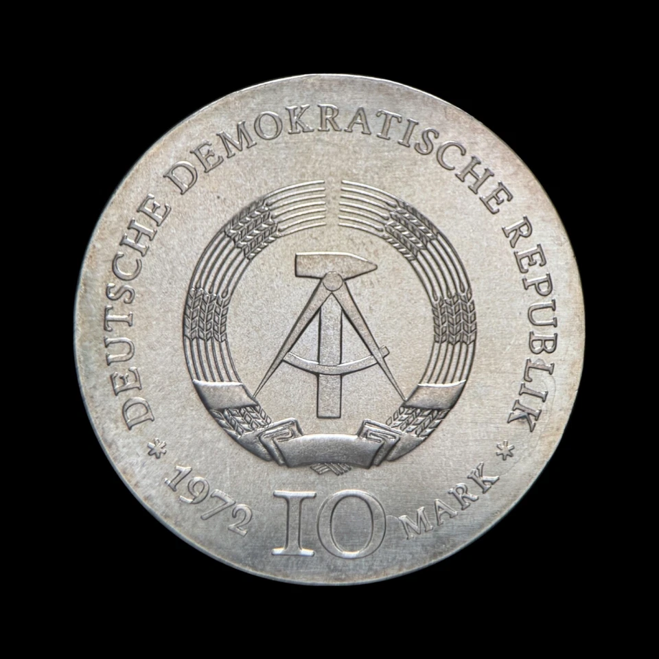 GERMANY. 1972, 10 Mark, Silver - Heinrich Heine, East (DDR) Berlin A 1 - Image 2 of 3