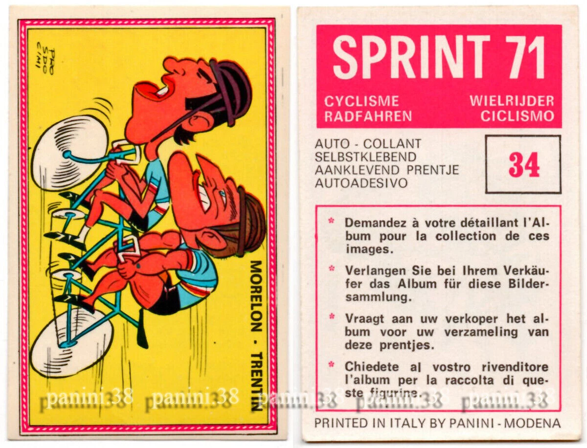 Lot De 14 Cartes Vignettes Sprint 71 Cyclisme - Panini, Originales, état Très Bon