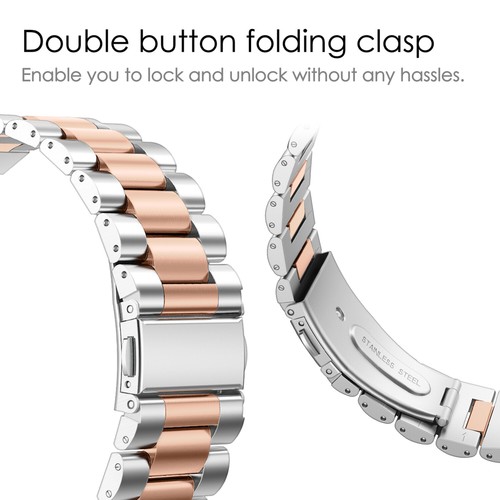 Reloj para Samsung Gear S3 Frontier/S3 Classic/Galaxy 46 mm correa de acero inoxidable - Imagen 16 de 24