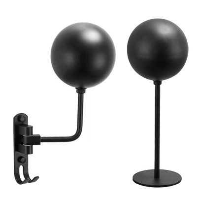 Motorcycle Helmet Rack 180 Degree Rotating Helmet Hanger with 2 Hooks for Caps Q