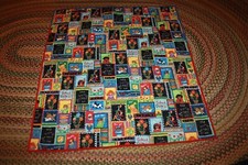 Handmade Quilt Wall Hanging Children's Blanket 44x39 ABC School Pine Tree Quilt
