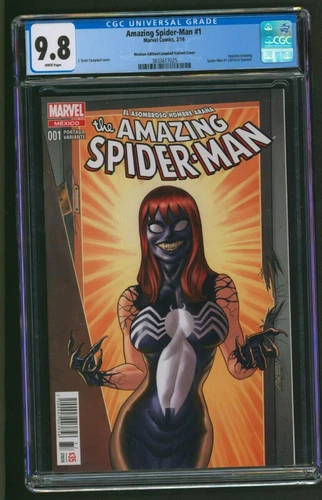 Amazing Spider-Man #1 J Scott Campbell Mexican Variant CGC 9.8 Marvel 2016
