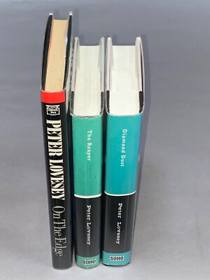 3 SIGNED FIRST EDITIONS by Peter Lovesey ON THE EDGE [1989] REAPER, DIAMOND DUST