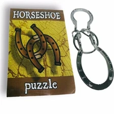 HORSESHOE PUZZLE Brain Teaser Puzzle Drives Them Nuts! Fun Classic Metal