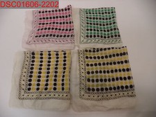 NWOT - Stain, Unisex Adult 10Pk White with Polka Dots Bandanas, One Size