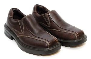 BY-SPRING-Men-039-s-Dark-Brown-Leather-Slip-On-Casual-Loafers-Non-Marking-EU-4O-US-7
