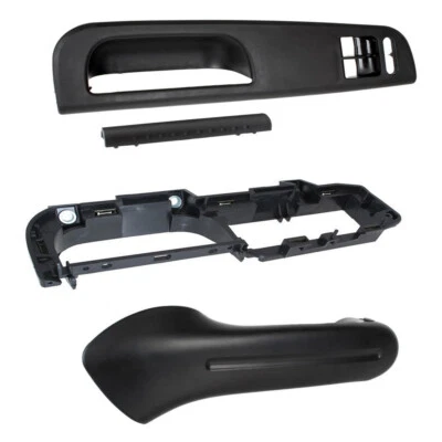 Poignée de Porte 2er Revêtement Intérieur + Co-Pilote Noir pour VW GOLF 4 IV - Photo 1/4