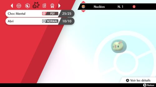 Nucléos shiny niveau 1 6 IVs + Masterball sur Pokémon Épée ou Bouclier