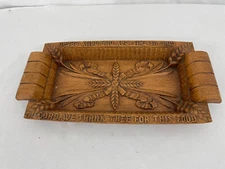 Burwood Daily Bread Vintage Solid Wood Serving Tray