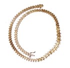 14k yellow gold diamond 9.50ct S-Link Natural tennis necklace 40.9g 17" estate — photo 8