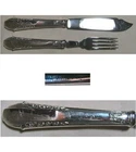 ENCHANTRESS 1937 FISH KNIFE & FORK SET HOLLOW HANDLE BY INTERNATIONAL STERLING