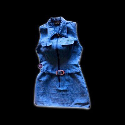 denim dress f&f Fendi Ff Denim Dress