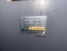 Very Nice TOA 38-SD Speaker System 360W 8 Ohm Loudspeaker - Made In Japan - RARE