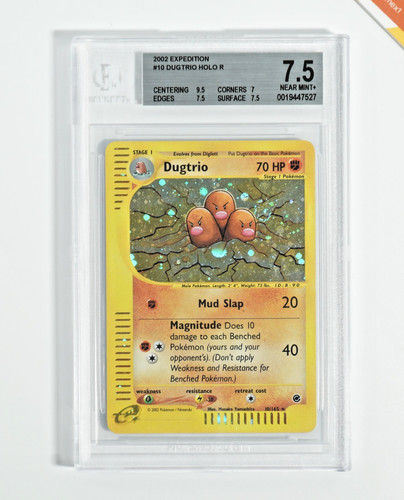Pokemon BGS 7.5 Dugtrio #10 Holo Expedition Base Set 2002 English