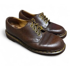 Vintage Dr Martens 4 Eye Brown Leather Oxford Shoes Made in England UK 6