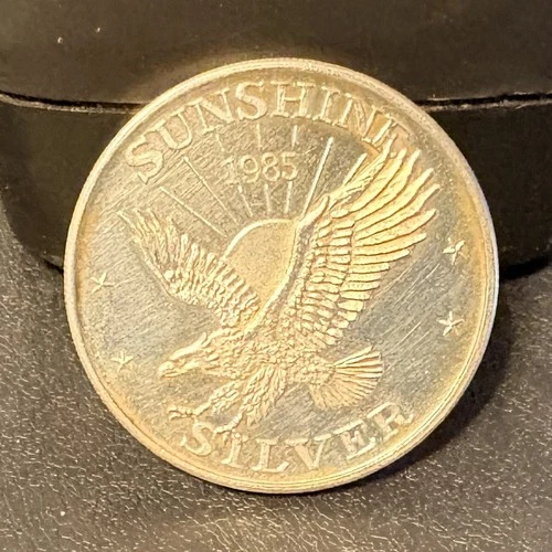 1985 Sunshine Mining Silver Round – 1 oz .999 Fine Silver – Vintage