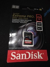 Image of SanDisk Extreme PRO 256GB SDXC UHS-I Memory Card – Up to 200MB/s – V30 4K