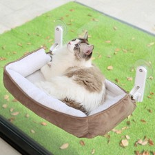 Zakkart Foldable Cat Hammock for Window with Bolster - Cordless, Three-Side Bols