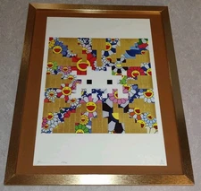 DEATH NYC ltd ed signed FRAMED art print 45x32cm Invader x Takashi Murakami 