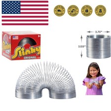 The Slinky Walking Spring Toy, 2.75-inch Diameter Metal Slinky, Fidget Toys