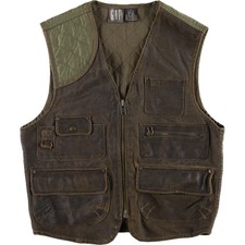 Vintage 90'S GAP Old Gap Leather Vest Men's Size Small