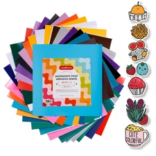 Incraftables Permanent Vinyl Sheets (40pcs). Bulk Permanent Vinyl