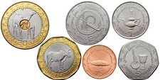 MAURITANIA 6 COINS SET 1/5 1 2 5 10 20 OUGUIYA СAMEL BIMETAL 2017 2018 UNC