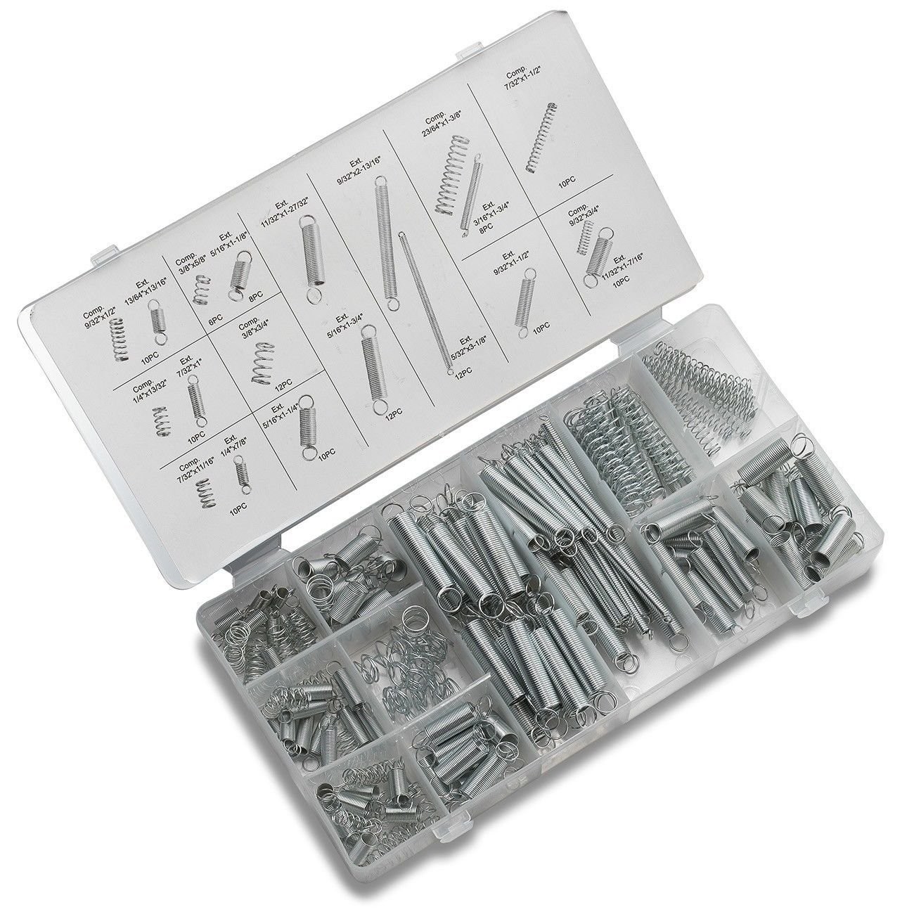 200-Piece Small Metal Steel Coil Spring Assortment Kit