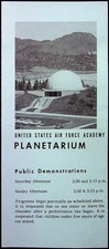 Vtg United States Air Force Academy Planetarium Travel Brochure CO