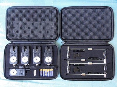 Electronic LED s Carp Fishing 4+1 Bite Alarm + Bite Wobbler with indicator Case