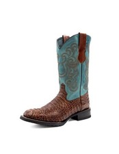 Ferrini Western Boots Mens Stampede Croc Print Rust 40493-23