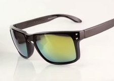    Holbrook Style Matte Black Frames with White Insert and Gold UV400 Lens