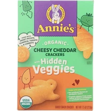 Annie'S Homegrown Organic Cheesy Cheddar Crackers 7.5 Oz