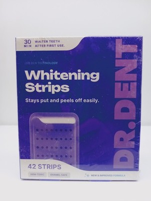 DR.DENT 30 Min Whitening Strips | Non-Toxic Enamel Safe  42 Count Exp 11/28