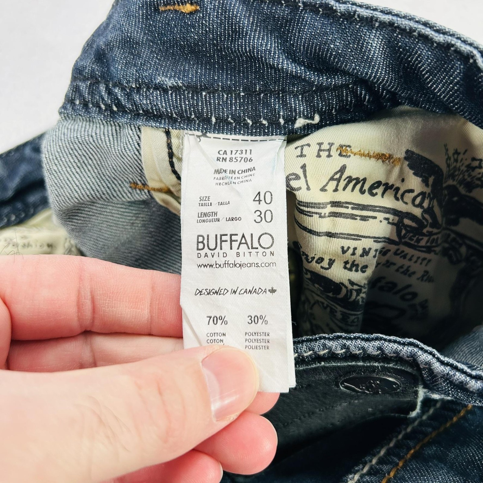 Buffalo David Bitton Driven Basic Jeans Mens 40x3… - image 16