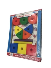 Vintage HTF NIP Sealed 1965 Fisher Price Toys Creative Blocks Stacking Building