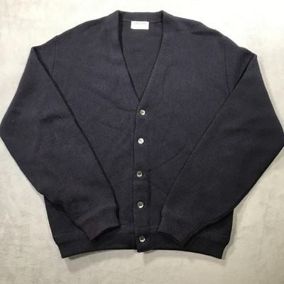 True Vintage Lord Jeff Lorlink Cardigan Sweater Mens M Blue 100% Wool 50s 60s