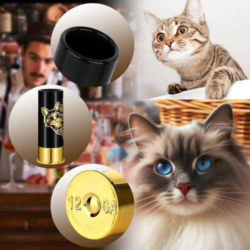 12 Gauge Shotgun Shell Shot Glasses Set of 4 Black cat novelty gift - Picture 6 of 16