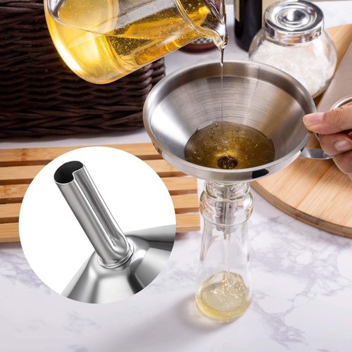 Imbuto in Acciaio Inox, Imbuto da Cucina 13 cm con Filtro a 200 Rete - Foto 4 di 5