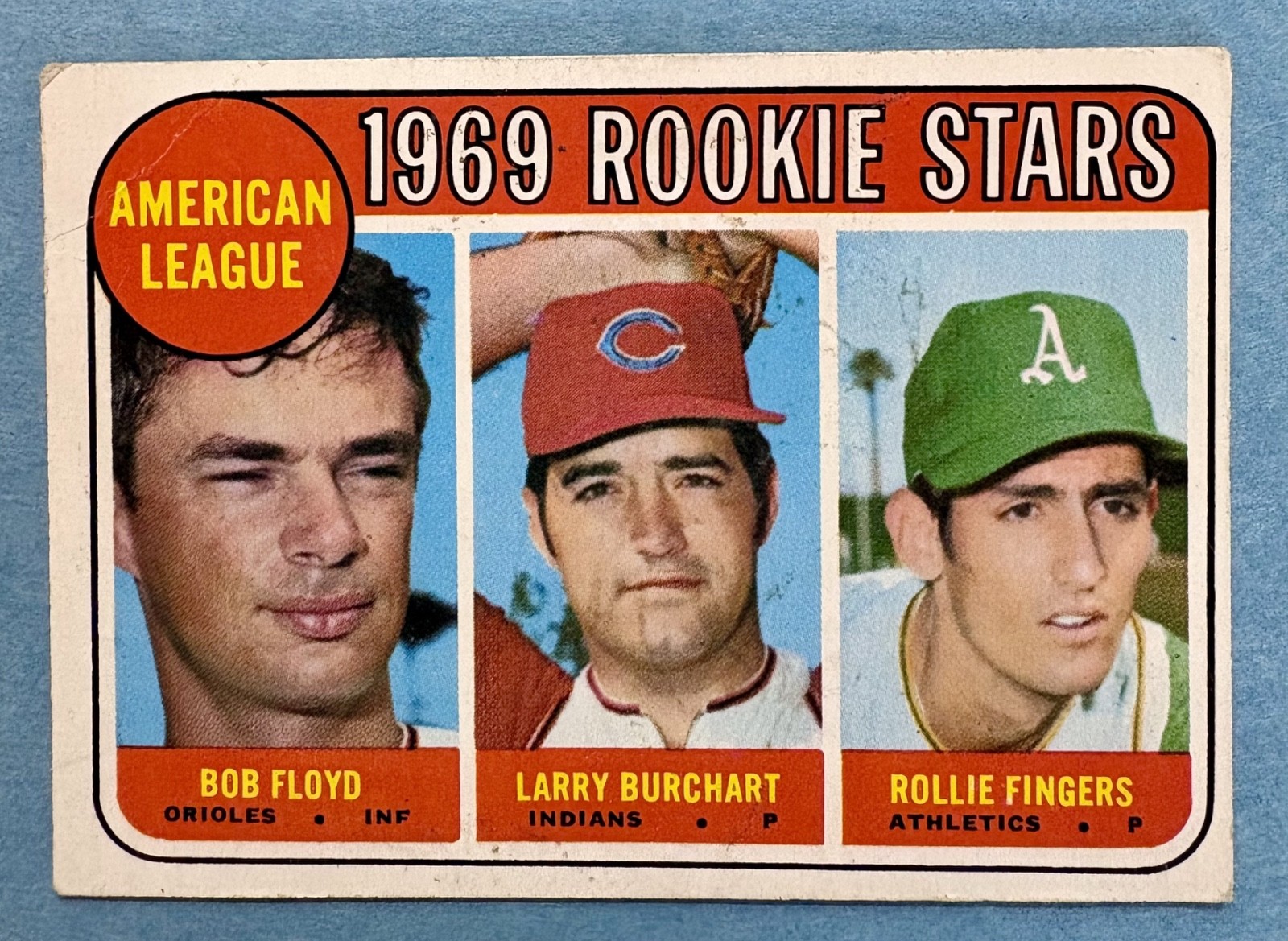 1969 Topps Rollie Fingers Rookie #597 Oakland Athletics HOF Vintage - VG Raw